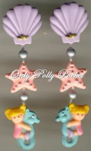 1991 - Polly Pocket Seashell Dangly Earrings
