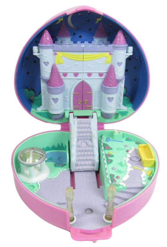 1992 Starlight Castle Polly Pocket Compact, Pink Polly Pocket, Polly,  Purple Heart, Pink Compact, Bluebird, England, Polly Pocket Compact 