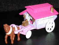 1995 - Polly Pocket Circus Wagon on the Go - Out 'n About - Bluebird Toys