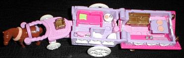 1995 - Polly Pocket Circus Wagon on the Go - Out 'n About - Bluebird Toys